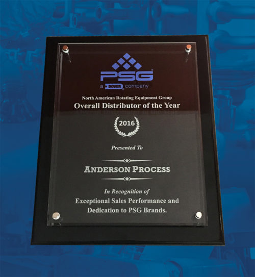 Anderson Process Wins 2016 PSG Distributor of the Year Award