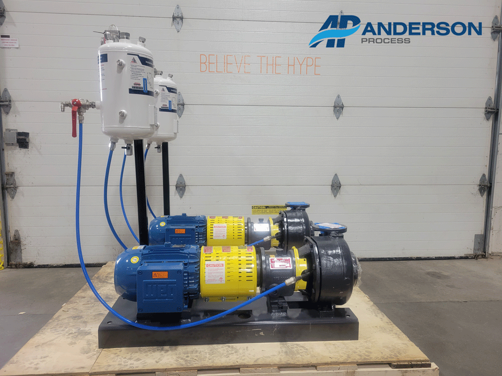 Gusher Pump With AES Seal Pot Skid - Anderson Process